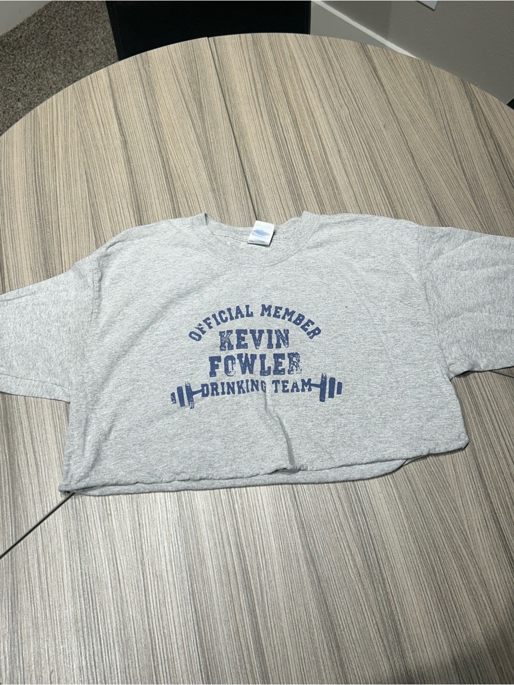 Kevin Fowler Gray Graphic cropped T-Shirt